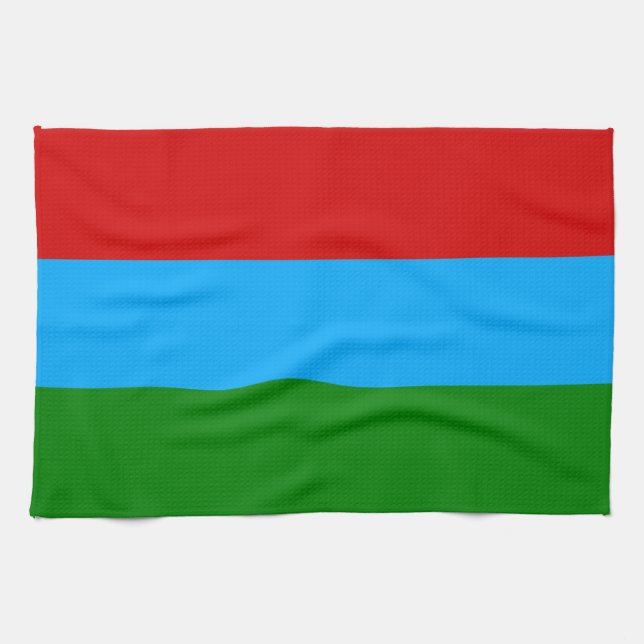 Linge De Cuisine Drapeau de la République de Carélie (Horizontal)