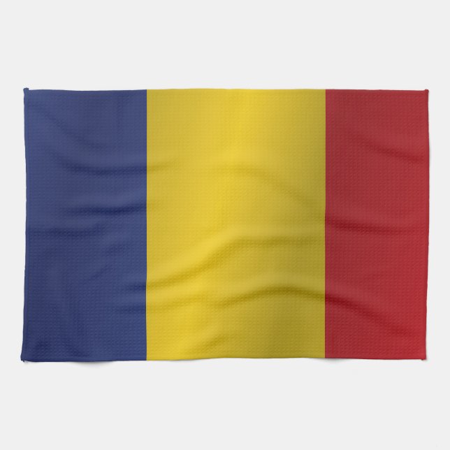Linge De Cuisine Drapeau de la Roumanie (Horizontal)