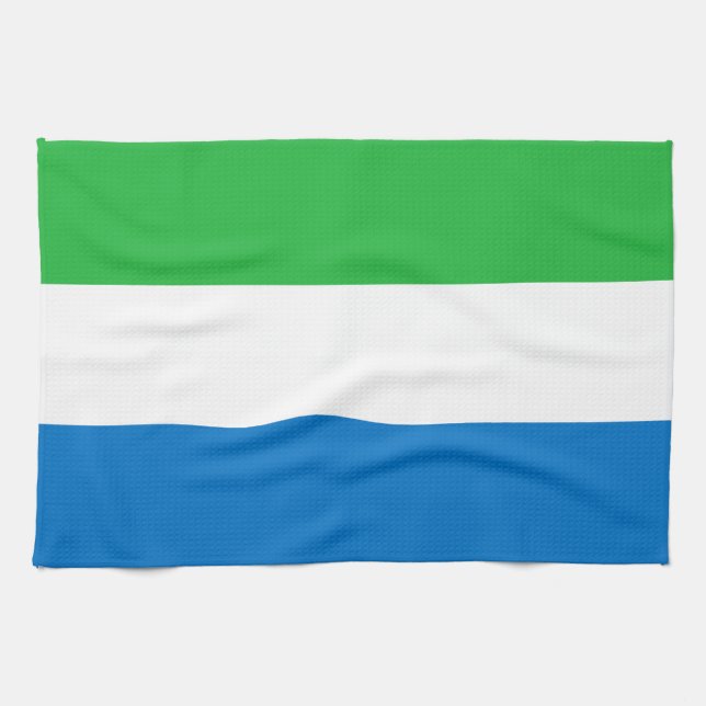 Linge De Cuisine Drapeau de la Sierra Leone (Horizontal)