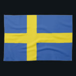 Linge De Cuisine Drapeau de la Suède<br><div class="desc">Le beau drapeau bleu et jaune de la Suède.</div>