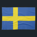Linge De Cuisine Drapeau de la Suède<br><div class="desc">Le beau drapeau bleu et jaune de la Suède.</div>