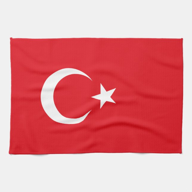 Linge De Cuisine Drapeau de la Turquie (Horizontal)