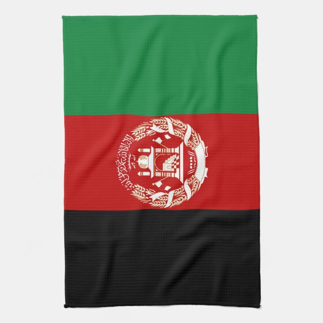 Linge De Cuisine Drapeau de l'Afghanistan (Vertical)