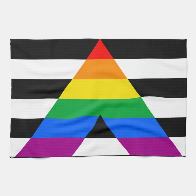 Linge De Cuisine Drapeau de l'allié LGBTQ+ (Horizontal)