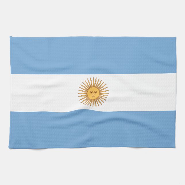 Linge De Cuisine Drapeau de l'Argentine (Horizontal)