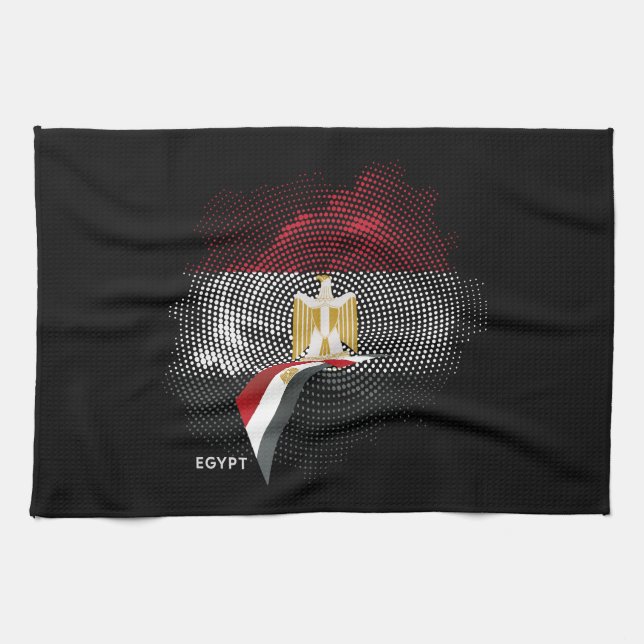 Linge De Cuisine Drapeau de l'Égypte (Horizontal)