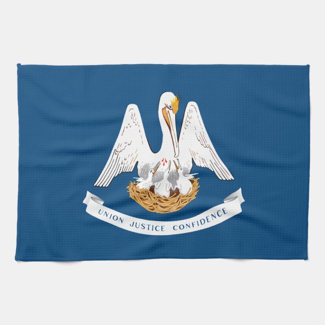 Linge De Cuisine Drapeau de l'État de Louisiane (Horizontal)