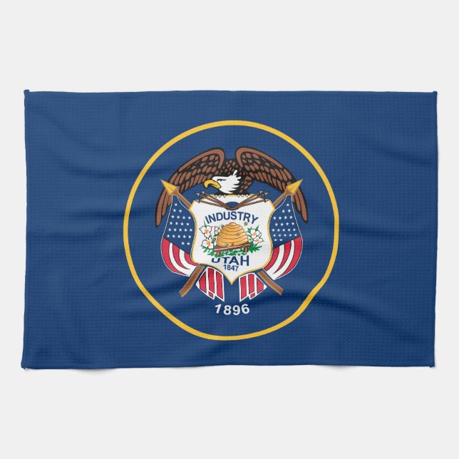 Linge De Cuisine Drapeau de l'État de l'Utah (Horizontal)