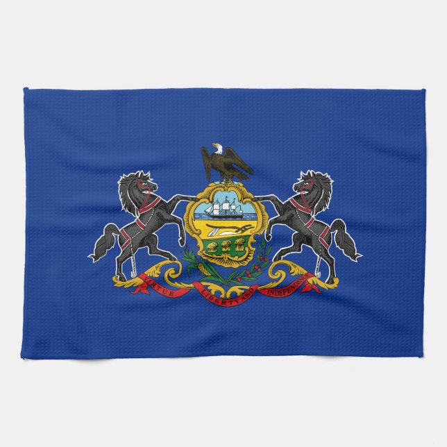 Linge De Cuisine Drapeau de l'État de Pennsylvanie (Horizontal)