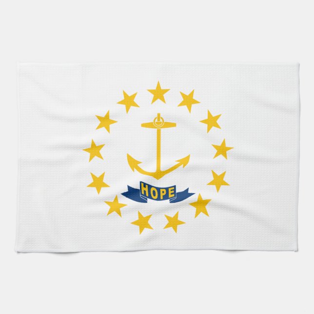 Linge De Cuisine Drapeau de l'État de Rhode Island (Horizontal)