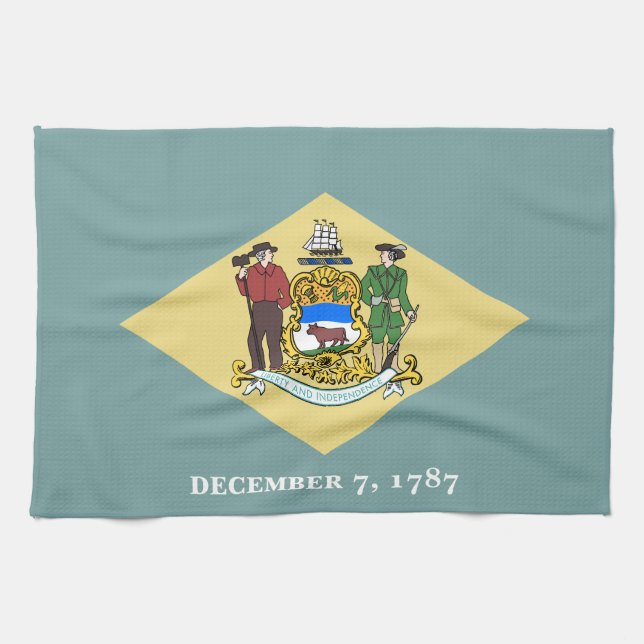 Linge De Cuisine Drapeau de l'État du Delaware (Horizontal)