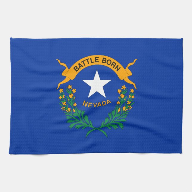 Linge De Cuisine Drapeau de l'État du Nevada (Horizontal)