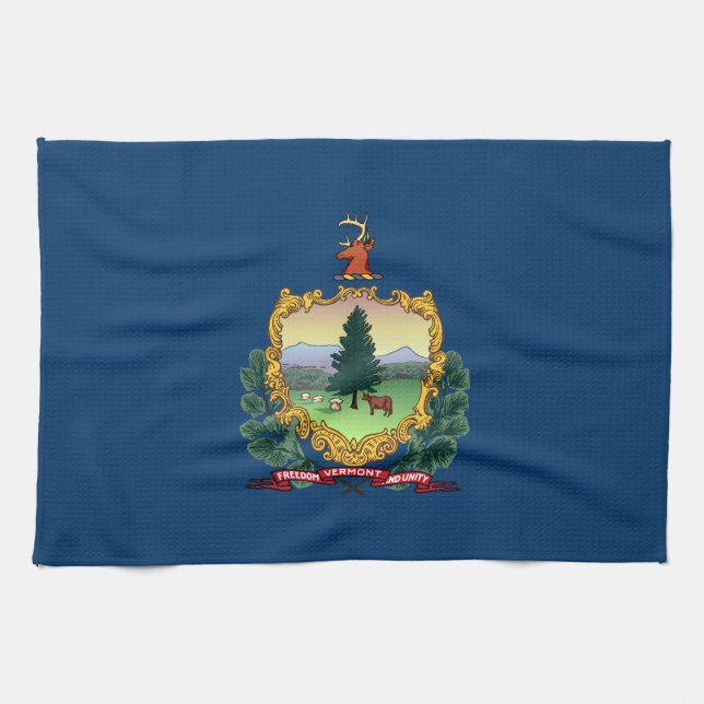 Linge De Cuisine Drapeau de l'État du Vermont (Horizontal)