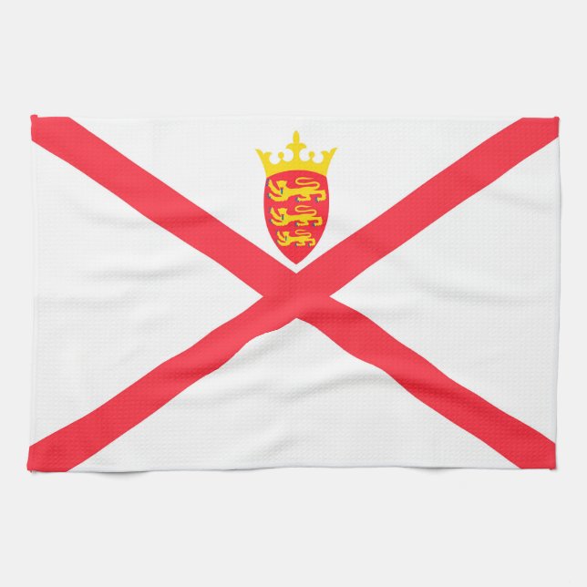 Linge De Cuisine Drapeau de l'île de Jersey (Horizontal)