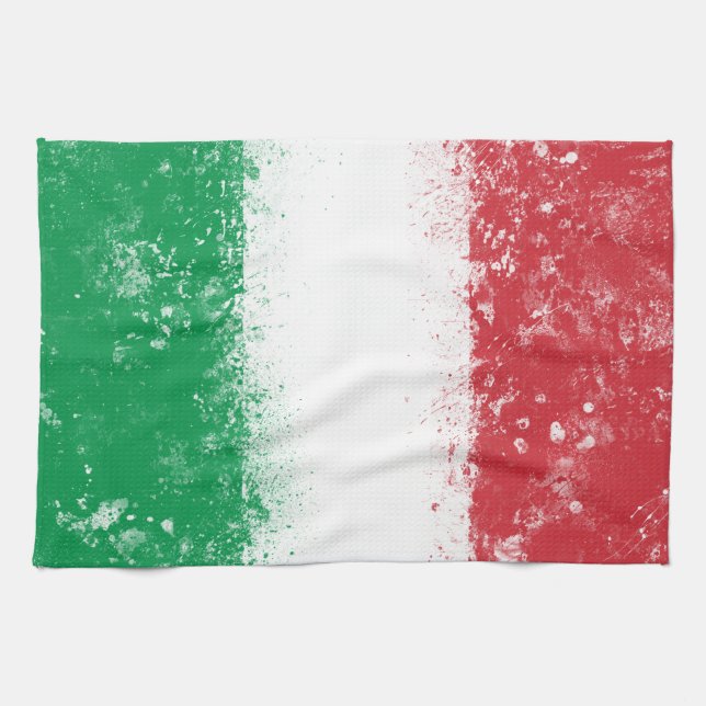 Linge De Cuisine Drapeau de l'Italie (Horizontal)