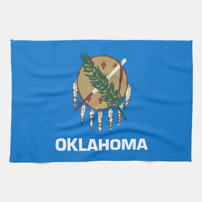Linge De Cuisine Drapeau de l'Oklahoma (Horizontal)