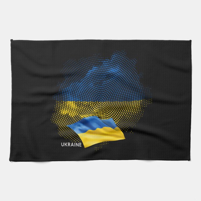 Linge De Cuisine Drapeau de l'Ukraine (Horizontal)