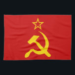 Linge De Cuisine Drapeau de l'URSS - Drapeau de l'Union soviétique<br><div class="desc">Marteau jaune et faucille sur le drapeau rouge. Drapeau historique de l'Union soviétique.</div>