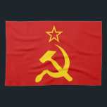 Linge De Cuisine Drapeau de l'URSS - Drapeau de l'Union soviétique<br><div class="desc">Marteau jaune et faucille sur le drapeau rouge. Drapeau historique de l'Union soviétique.</div>