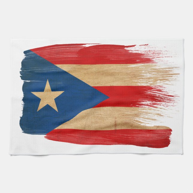 Linge De Cuisine Drapeau de Porto Rico (Horizontal)