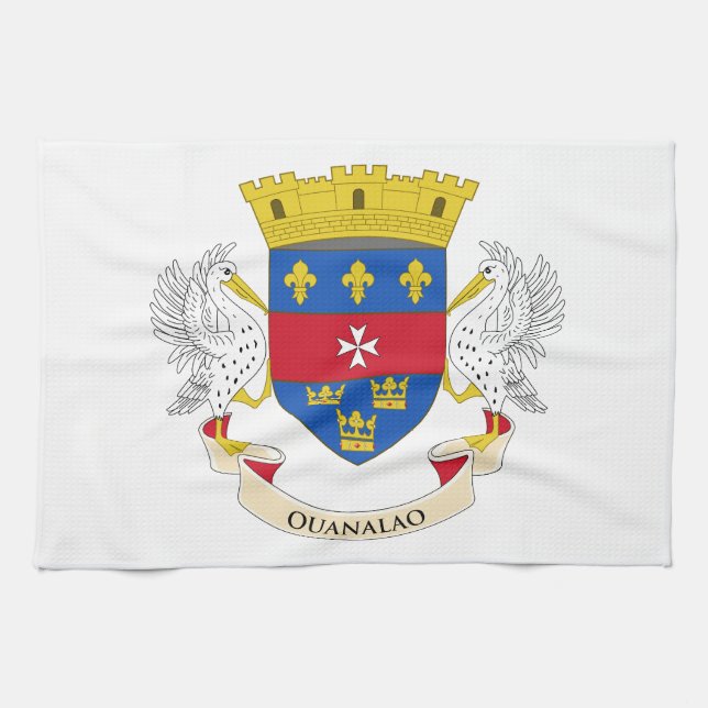 Linge De Cuisine Drapeau de Saint-Barthélemy (Horizontal)