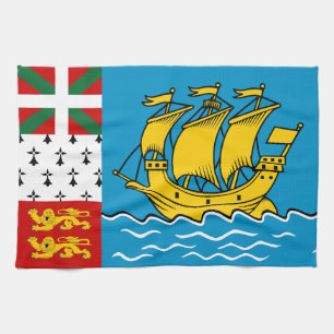 Linge De Cuisine Drapeau de Saint-Pierre-et-Miquelon