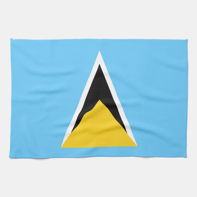 Linge De Cuisine Drapeau de Sainte-Lucie (Horizontal)