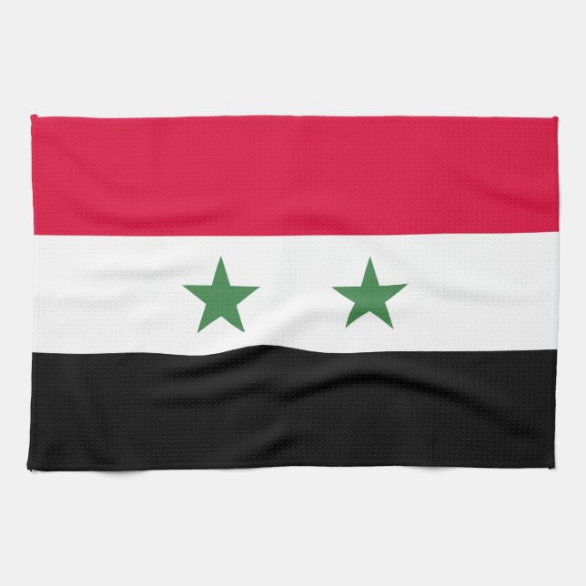 Linge De Cuisine Drapeau de Syrie (Horizontal)