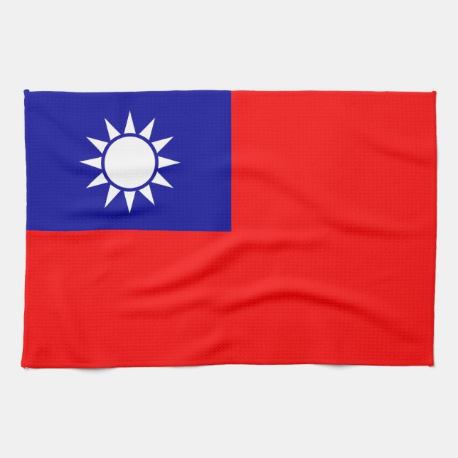 Linge De Cuisine Drapeau de Taïwan (Horizontal)
