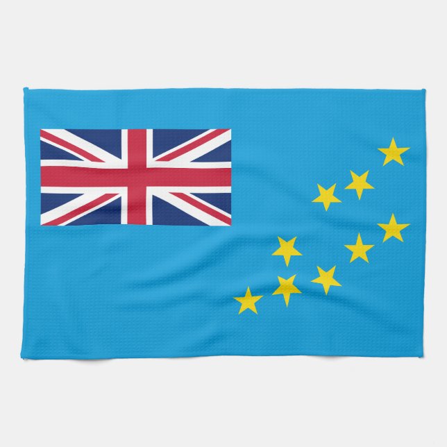 Linge De Cuisine Drapeau de Tuvalu (Horizontal)