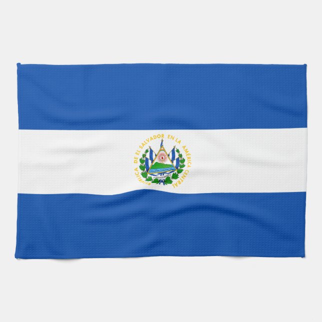 Linge De Cuisine Drapeau d'El Salvador (Horizontal)
