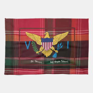 Linge De Cuisine Drapeau des îles Vierges américaines St. Thomas US