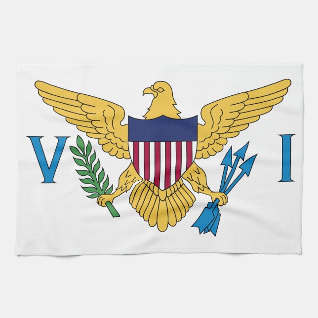 Linge De Cuisine Drapeau des Îles Vierges des États-Unis (Horizontal)