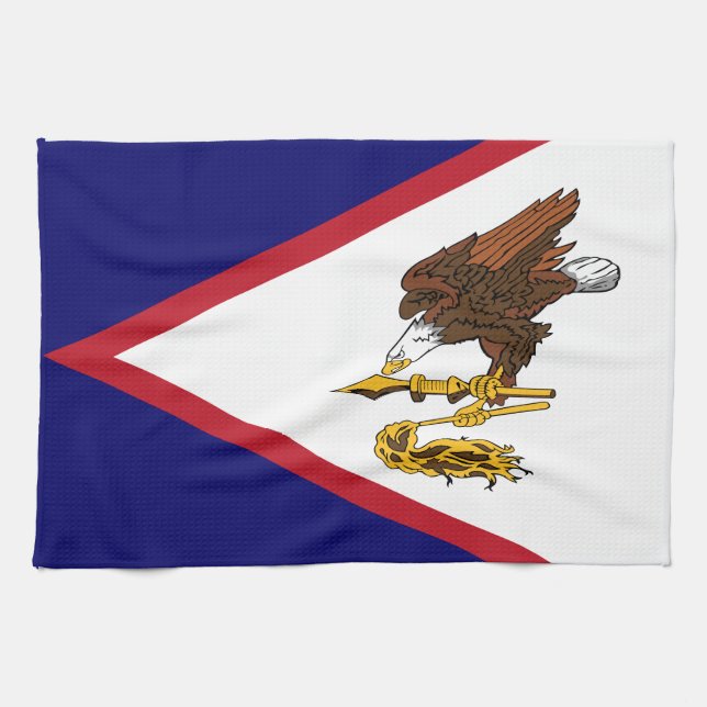 Linge De Cuisine Drapeau des Samoa américaines patriotiques (Horizontal)
