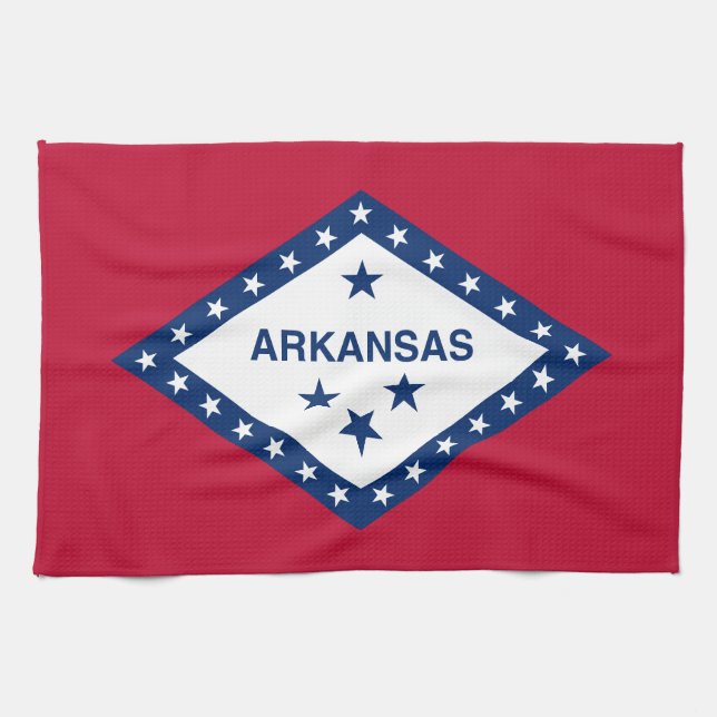 Linge De Cuisine Drapeau d'État de l'Arkansas (Horizontal)