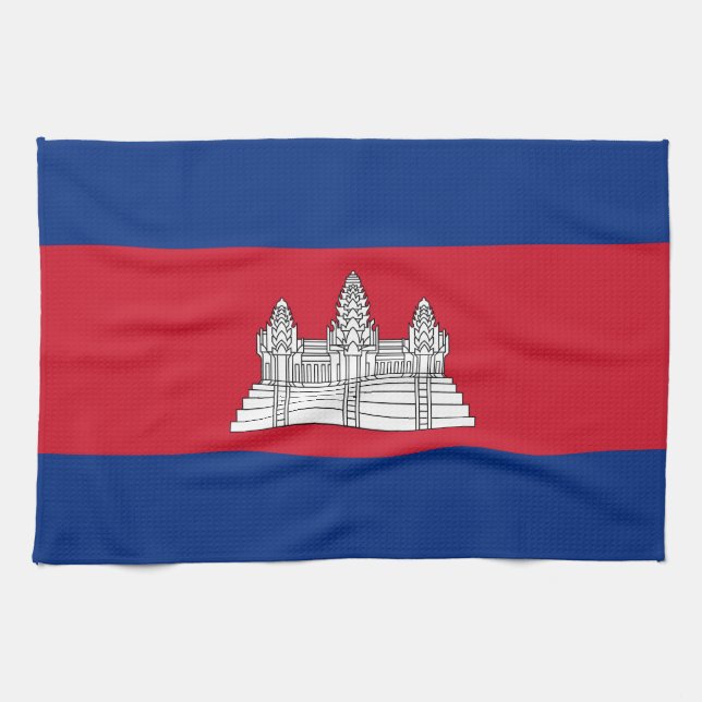 Linge De Cuisine drapeau du Cambodge (Horizontal)