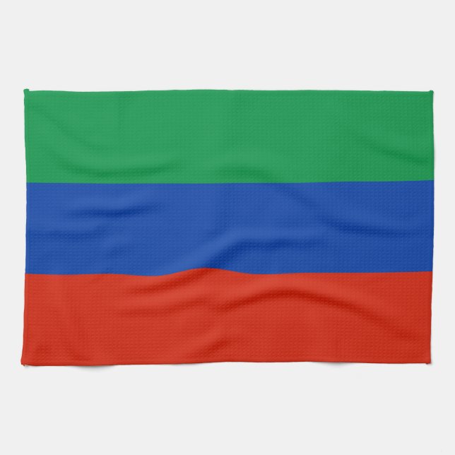 Linge De Cuisine Drapeau du Daghestan (Horizontal)