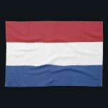 Linge De Cuisine Drapeau du de Pays-Bas<br><div class="desc">Le drapeau de Pays-Bas est un tricolore horizontal de rouge, de blanc, et le bleu. Il prête l'oreille de nouveau au temps de Charlemagne. Les variantes du drapeau ont été en service depuis 1572 et en 1937 le drapeau a été officiellement formalisé comme drapeau national de Pays-Bas et du royaume...</div>