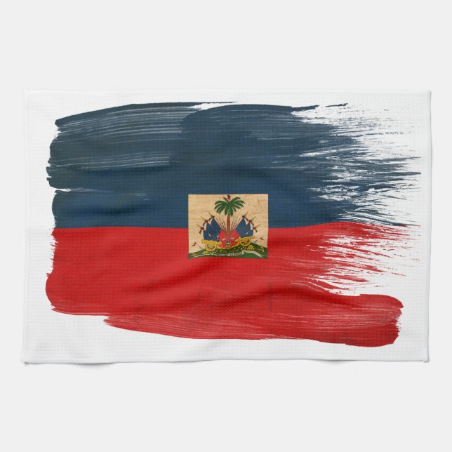 Linge De Cuisine Drapeau du Haïti (Horizontal)
