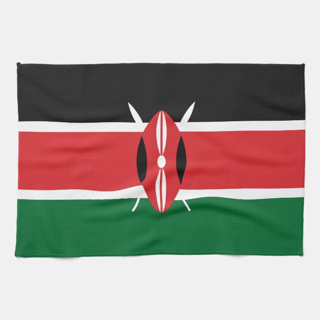 Linge De Cuisine Drapeau du Kenya (Horizontal)