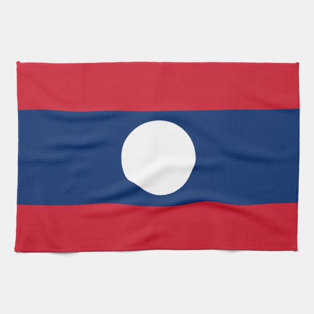 Linge De Cuisine Drapeau du Laos (Horizontal)