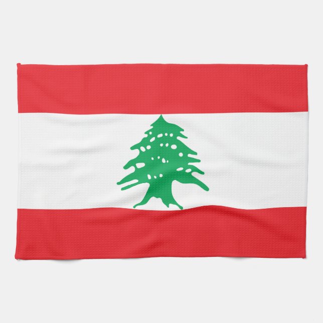 Linge De Cuisine Drapeau du Liban (Horizontal)