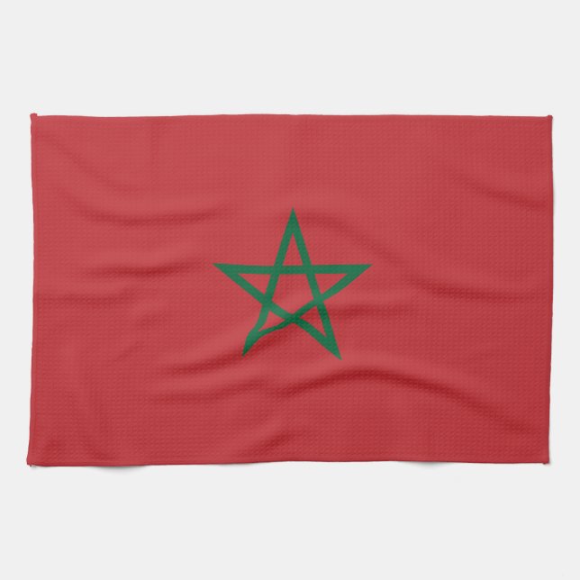 Linge De Cuisine Drapeau du Maroc (Horizontal)
