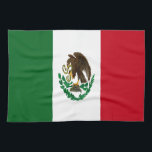 Linge De Cuisine Drapeau du Mexique patriotique<br><div class="desc">Drapeau mexicain couleur patriotique drapeau personnalisé du Mexique cadeaux pour les fans de sports mexicains,  les restaurants ou la décoration de maison.Le vert représente l'espoir,  le blanc représente la pureté,  et le rouge représente le sang versé dans la lutte pour l'indépendance. #mexico #mexicaine #indépendance #flag #coatofarms</div>