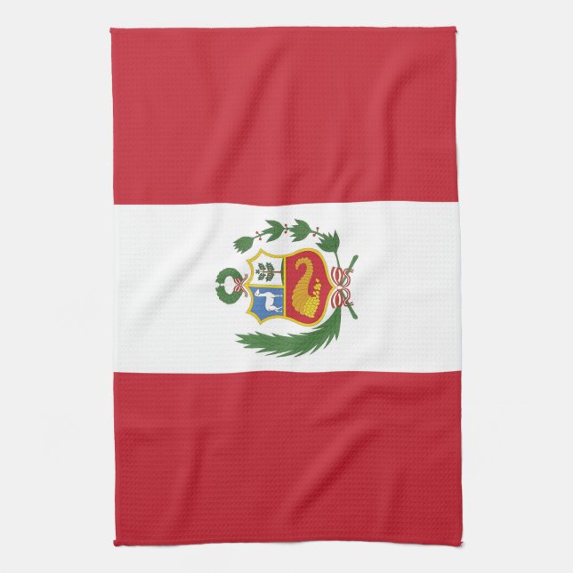 Linge De Cuisine Drapeau du Pérou (Vertical)