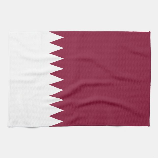 Linge De Cuisine Drapeau du Qatar (Horizontal)