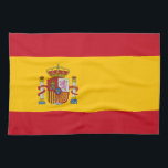 Linge De Cuisine Drapeau Espagne - Bandera de Espana<br><div class="desc">Drapeau de l'Espagne - Bandera de Espana Ses champs représentent la Castille, le Léon, l'Aragon, la Navarre et la Grenade. Des colonnes d'Hercules sur les côtés des armoiries symbolisent Gibraltar et Ceuta. L'inscription "Plus Ultra" sur un ruban rouge enroulé autour des colonnes est utilisée depuis la découverte de l'Amérique. #espagne...</div>