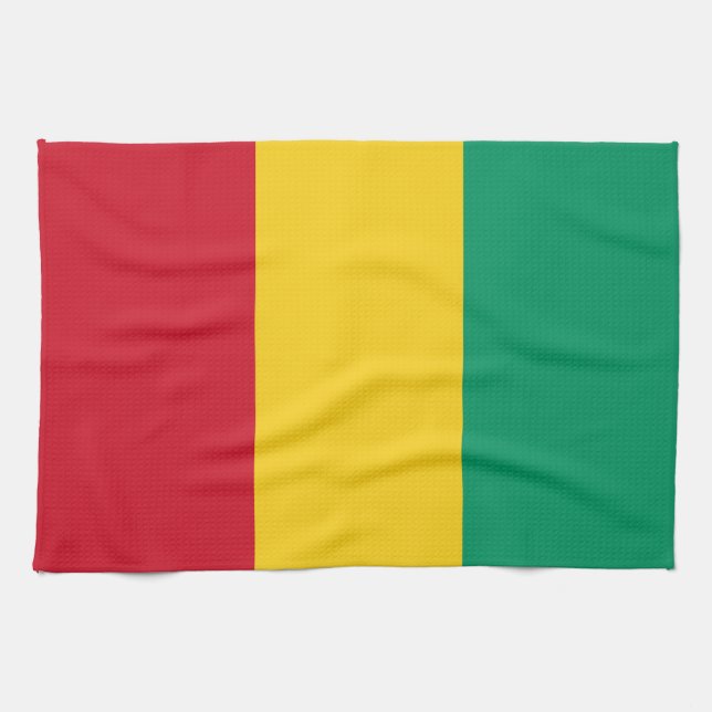 Linge De Cuisine Drapeau Guinée (Horizontal)