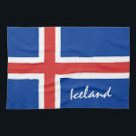 Linge De Cuisine Drapeau islandais et fans de vacances/sports islan<br><div class="desc">Serviettes de cuisine : Islande et Europe - J'aime mon pays et les cadeaux de vacances du drapeau islandais</div>