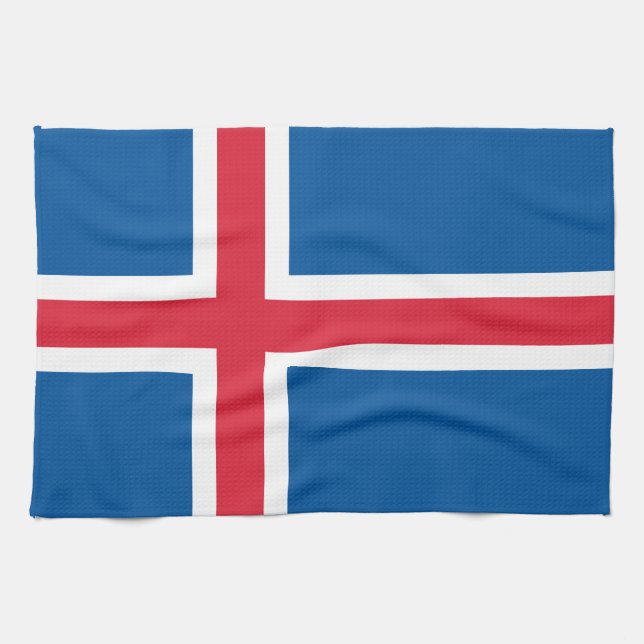Linge De Cuisine Drapeau Islande (Horizontal)